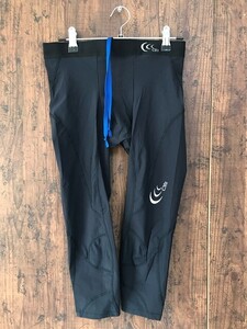 ss_5800y ★定形外 配送★ 美品 C3fit 日本製 3F15328 インパクトエアー3/4タイツ クロップド 7分丈 コンプレッションスパッツ メンズ BM