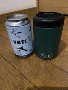 YETI　イエティ　ランブラー　コルスター2.0　正規取扱店購入　缶クーラー　保冷　グリーン　数回使用　キャンプ　アウトドア！