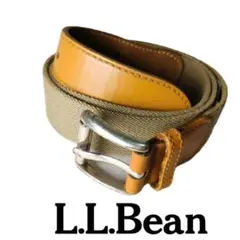 L.L.Bean エルエルビーン ベルト USA レザー コンビ ポリエステル