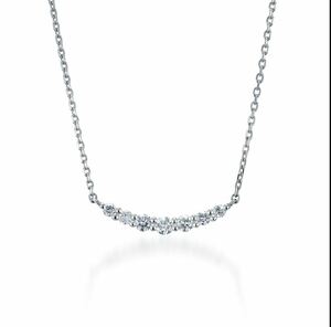 即決 美品 スタージュエリー Pt950 ダイヤ0.14ct ネックレス 現行品 STAR JEWELRY