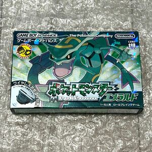 〈良品・箱説付属・動作確認済み〉 GBA ゲームボーイ アドバンス ポケットモンスターエメラルド ワイヤレスアダプタ 同梱 Pokemon Emerald