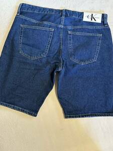 【1円スタート】カルバンクラインジーンズCALVIN KLEIN JEANS大人気高級ジーンズ 短パン ハーフパンツ ショートパンツ34インチ新品未使用②