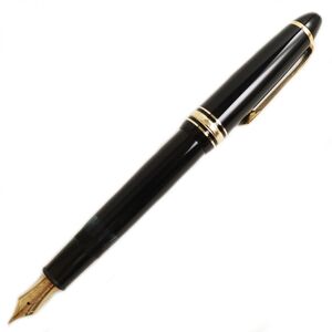 良品●MONTBLANC モンブラン マイスターシュテュック No146 ペン先14K Fニブ ホワイトスター 万年筆 ブラック×ゴールド