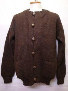 ★新品★DULYN KNILWEAR・PUREWOOLカーディ★英国製・Ｌ