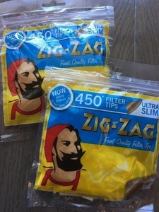 ジグザグ zigzag 手巻き タバコ ウルトラスリムフィルター 450個入り　2袋　送料140円！