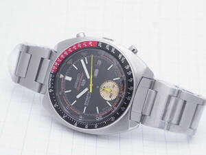 ●セイコー SEIKO シングルクロノ5 スピードタイマー COKEベゼル 黒文字盤 6139-6031 自動巻 ビンテージ時計 現状出品