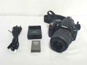 ▽Nikon ニコン D3000 AF-S DX 18-55mm 1:3.5-5.6G VR レンズキット デジタル一眼レフカメラ 中古▽009663