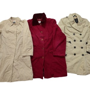 【訳あり】古着卸 まとめ売り バーバリー BURBERRY コート 3枚セット (レディース 4 ) 90s トレンチコート MX8993 1円スタート