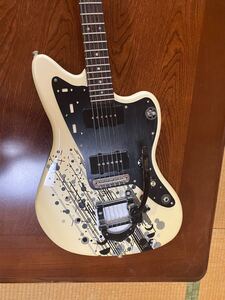 ジャンク　jazzmaster mami squier コンポーネント　エレキギター　sjm3b vibramate v5 jam white ジャズマスター