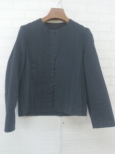 ◇ A.P.C. アー ペー セー 中綿 長袖 ノーカラー ジャケット サイズ S ネイビー レディース P