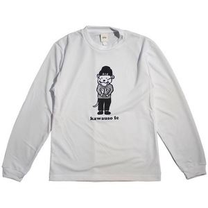 ale (アレ) KAWAUSO L/S プラクティス シャツ (LL) WHITE | soccer futsal サッカー フットサル ホワイト プラシャツ 長袖 白 XL