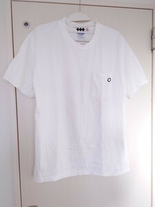 希少 90s『FINNESE』×『GOOD ENOUGH』 コラボ　　　 ポケットFINNESE★ ロゴ Tシャツ 白 Size L