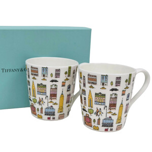 未使用品 ティファニー ペアマグカップ 5thアベニュー キッチン 食器 TIFFANY