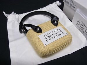 ■新品■未使用■ Maison Margiela メゾン マルジェラ セルロース×レザー バッグモチーフ キーホルダー チャーム ベージュ系 BJ1074