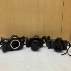 YK7951 眼レフカメラ キャノン Canon EOS 650 ／Minolta α303si／OLYMPUS OM707 フィルムカメラ ジャンク品扱い　1107