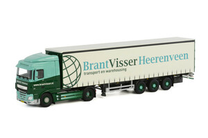 新品 WSI 1/50 Brant Visser DAF XF Space + Curtainside Trailer 3 axle トラック 01-1371