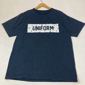 203 unform experiment ユニフォームエクスペリメント スターボックスロゴ クルーネック Tシャツ ブラック メンズ 春夏 半袖 30719AD