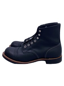 RED WING◆IRON RANGERレースアップブーツ/US8/BLK/レザー/08084