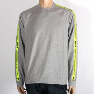 【CU】エムエスジーエム MSGM MMMGZ0060 スウェット シャツ グレー/052 ＃M ロゴテープ トレーナー 長袖 Tシャツ エムエスジイエム 【新品