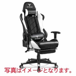 208＊未使用 GXTRACE ゲーミングチェア オフィスチェア デスクチェア 165度リクライニング機能 ハイバック ホワイト 現状品＊