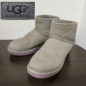 SI■ UGG アグ ショートブーツ ベージュ 28cm メンズ 男性 ムートン 冬用 暖かい 靴 ブーツ 無地 シンプル ムートンブーツ 