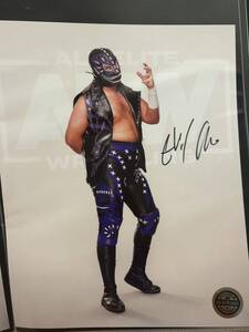 AEW ALL ELITE CRATE ダーク・オーダー イービル・ウノ 限定直筆サイン入りポートレート