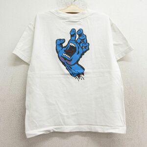 古着 サンタクルーズ 半袖 ビンテージ Tシャツ キッズ ボーイズ 子供服 00s スクリーミングハンド コットン クルーネック 白 ホワイト