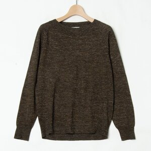 【1円スタート】メール便○ DRIES VAN NOTEN ドリスヴァンノッテン 長袖セーター ハイゲージニット クラシカル 茶色 ブラウン S レディース