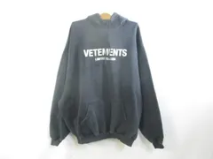  中古 ヴェトモン VETEMENTS ロゴパーカー ブラック XS メンズ