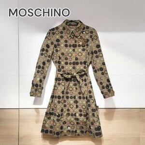 MOSCHINO Cheap and Chic コート ボタン柄 ベルト付き