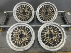 ENKEIアルミ 14インチ[商品番号7533] 14×5.5JJ ＋15 H4 PCD114.3 エンケイメッシュ 当時物 旧車