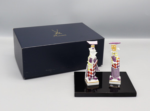 マイセン Meissen●マスカレード（仮面舞踏会）手びねり人形 2体セット●箱・台座付き●フィギュリン●ペーター・シュトラング●