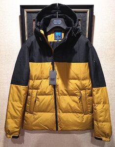 最上級プレミアムダウン※定価16万◆イタリア・ミラノ発*BOLINI*GORE-TEX/ゴアテックス・超防水/防風・極地防寒ダウンジャケットM・黄色い