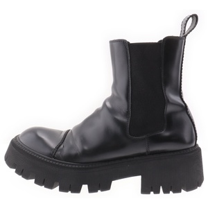 BALENCIAGA バレンシアガ TRACTOR 20MM トラクター サイドゴア チェルシーブーツ ハイカットレザーシューズ ブラック 636599