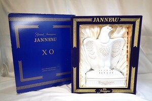 12163[M]箱付◆未開栓古酒◆JANNEAU/XO/ジャノー/Grand Armagnac/アルマニャック/ブランデー/陶器/白/イーグル