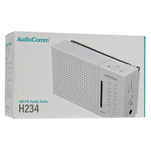 オーム電機 AudioComm AM/FMハンディラジオ RAD-H234N-W ホワイト [管理:1100058377]