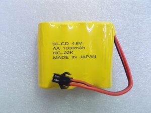 Ni-CDバッテリー 4.8V 1000mA SMコネクタ 互換 Ni-Cd ニカド ニッカド電池 単3×4本型 充電 容量保証 電池 バッテリー 即納可能 jp