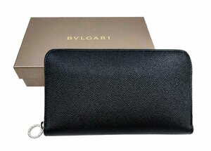 未使用品！BVLGARI【ブルガリ】36933 ブルガリブルガリ グレインレザー ラウンドファスナー長財布 （4662）