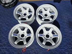 新品！RAYS VOLK RACING TE37 14インチ×7J Offset+0 PCD114.3 4H ホワイト 白 鍛造 レイズ ボルクレーシング AE86など