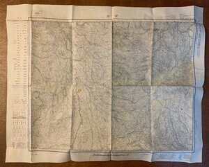 ■送料無料■ 宮原 熊本県 大分県 九州 地図 古地図 古書 古文書 案内 印刷物 昭和32年 縦46cm 横58cm アンティーク/くKAら/PA-6984