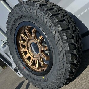 ジムニー JB64 JA 185/85R16 16インチ 新品 タイヤホイールセット リフトアップ クロカン YOKOHAMA GEOLANDAR G003 MT HLK ロックフォー