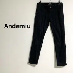 Andemiu アンデミュウ ブラックネイビー スキニーパンツ M