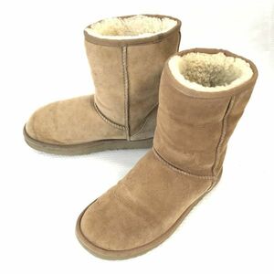 UGG/アグ★本革/ムートンブーツ【W6/23.0/ベージュ/beige】Shoes◆WB92-3