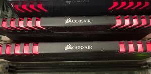 CORSAIR VENGEANCE LED 16GB×2枚 計32GB DDR4 3000MHz 1.35V 中古 デスクトップ メモリ【DM-713】