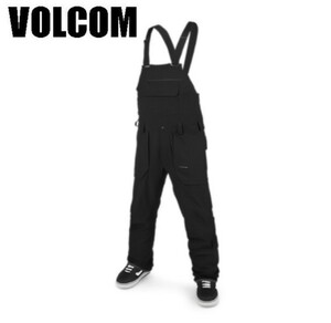【23-24】VOLCOM ROAN BIB OVERALL BLK (BLACK) ボルコム パンツ メンズ Sサイズ ビブパンツ G1352408