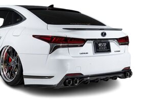 【AIMGAIN】 純VIP SPORT LEXUS レクサス 50系 LS 前期 F-SPORT LS500 LS500h リアアンダースポイラー (4本出しマフラー仕様) FRP製 エアロ