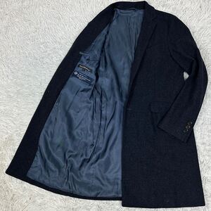 美品 Lサイズ 【最高級 ロロピアーナ】UNITEDARROWS ユナイテッドアローズ チェスターコート ジャケット Loro Piana イタリア 紺 ネイビー