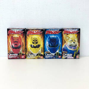 ●バンダイ食玩／プレイヒーロー・獣拳戦隊ゲキレンジャー／全4種／未開封品／バンダイソフビ人形