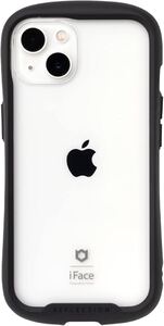 d-992 【Amazon.co.jp 限定】iFace Reflection iPhone 15 ケース クリア 強化ガラス (ブラック)【簡易PKG】【 アイフォン15 カバー 】