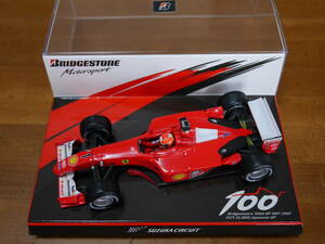 送料込み 1/43 ミニチャンプス フェラーリ F2001 M.シューマッハ 2002 ブリジストン100戦記念パッケージ 激レア！